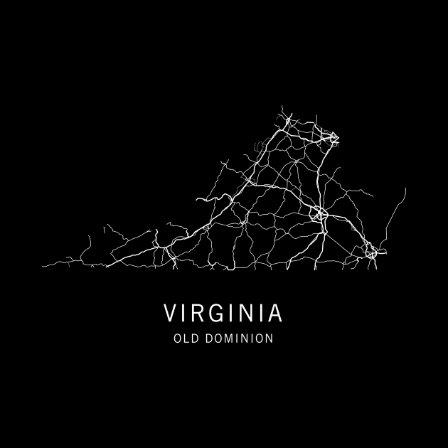 Virginia State Road Map by ClarkStreetPress