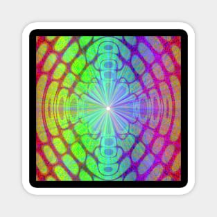 Colorful Psychedelic Abstract Fractal Pattern Magnet