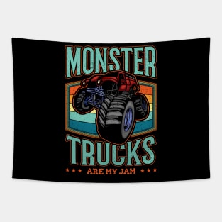 Monster Truck are my Jam Vintage Trucker Tapestry