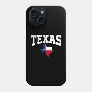 Texas - Texas State Map Flag Distressed Phone Case