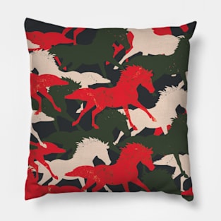 horse vintage grunge Pillow