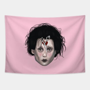 Edward Scissorhands pink Tapestry