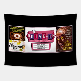 Drive-In Double Feature - The Crawling Eye & The Brain Eaters Tapestry