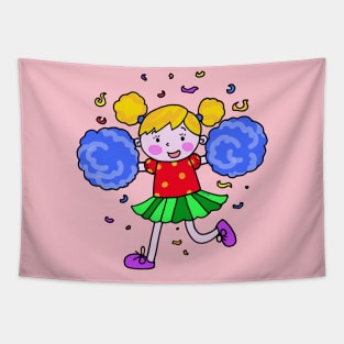 cute cheerleader girl Tapestry