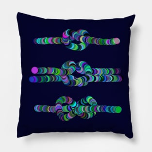 Colored Knots Abstract Pillow