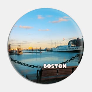 Boston city tiver view Pin