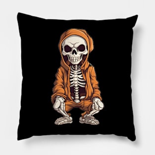 Skeleton Halloween Spooky Pillow