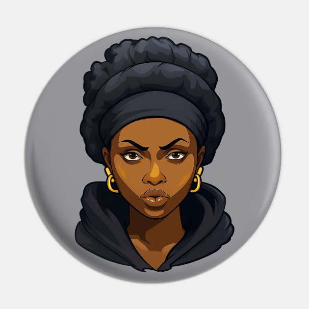 Angry Black Woman Pin by JunkyDotCom