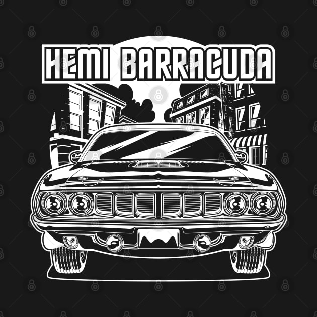 Hemi Cuda (White Print) by WINdesign