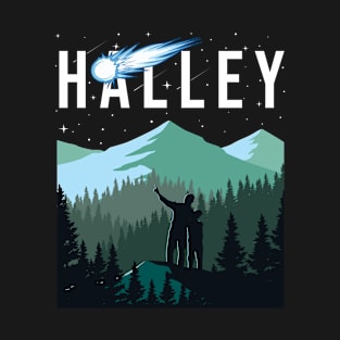 Halley's Comet Night Sky Solar System Space Astronomy T-Shirt