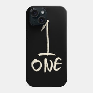 Hand Drawn Number Letter 1 One Phone Case