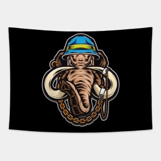 Hip Hop Elephant Illustration Mascot Tapestry