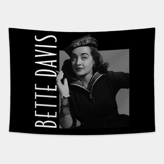 Bette Smoking (Black White) Tapestry by KIJANGKIJANGAN