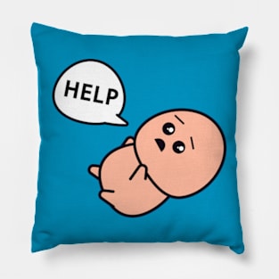 cute boy falling help me Pillow