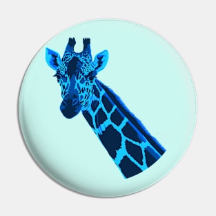 Blue giraffe Pin