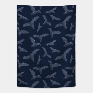 Vintage dark blue bat pack Tapestry