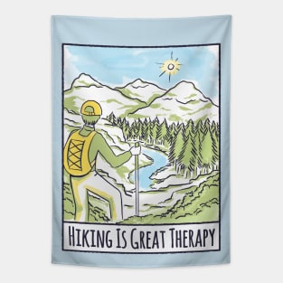 hiking is a therapy Tapestry