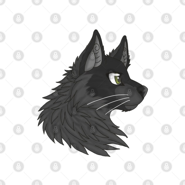 Black Maine Coon by Bamsdrawz