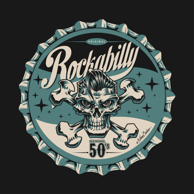 Rockabilly bagde by nanobarbero