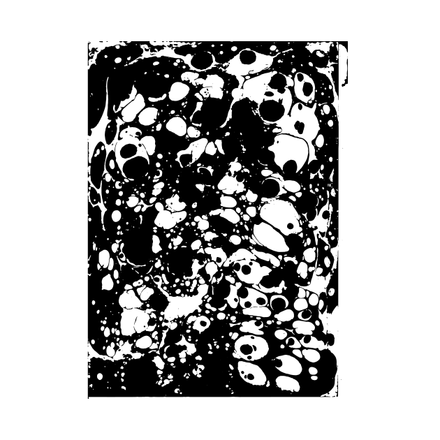 Black and White Ink Paint Spill by fivemmPaper