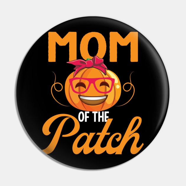 Mom of The Patch Pumpkin Women Halloween Mommy Gifts Pin by blacks store