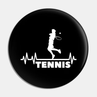 Tennis Heartbeat Pulse Tennis Player Athlete Pin