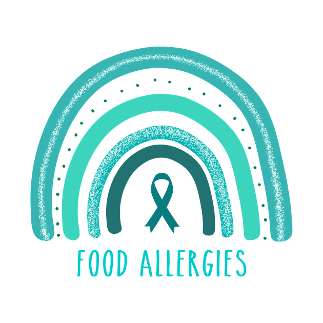 Food Allergies Rainbow Awareness by MerchAndrey