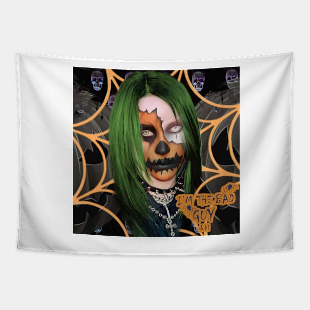 The Bad Guy Halloween T shirt Tapestry by Chrislon29