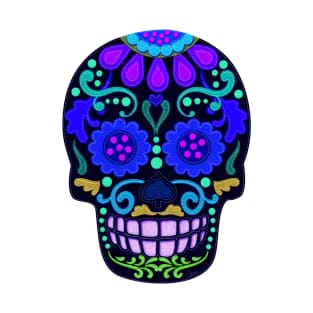 Day of the Dead | Sugar Skull | Felt Texture Style T-Shirt