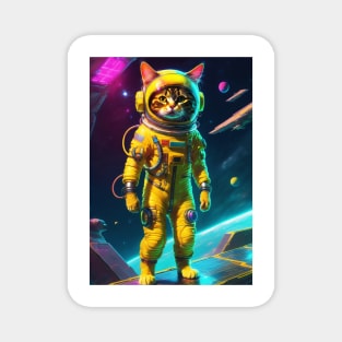 Smol Cat in Spacesuit Magnet