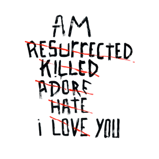 I AM YOU Poetry Spoken Word Hand Painted Lettering Typography | i love you redacted T-Shirt