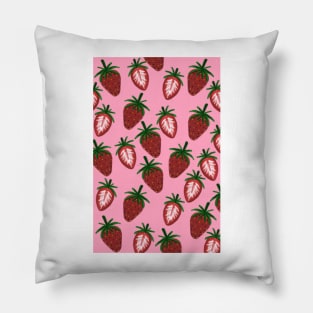 Pink Very berry Strawberry Pillow