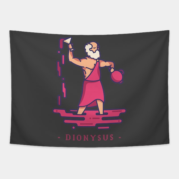 Dionysus Greek Mythology Tapestry by MimicGaming