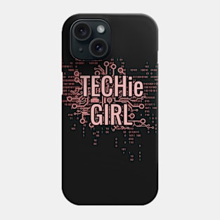 TECHie GIRL cyber matrix circuit Phone Case