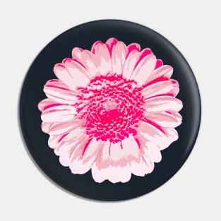 Pink Daisy Flower Abstract Nature Art Pin