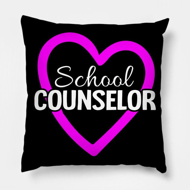 Proud school counselor cool teacher gift Pillow by 2blackcherries