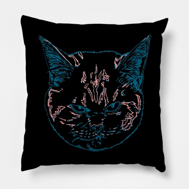 British Shorthair Scottish Fold Mix Pillow by RaLiz