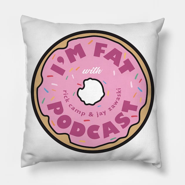 I'm Fat Podcast Donut Logo Pillow by ImFatPodcast
