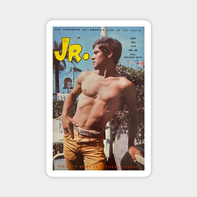 JR. Junior - Vintage Physique Muscle Male Model Magazine Cover Magnet by SNAustralia