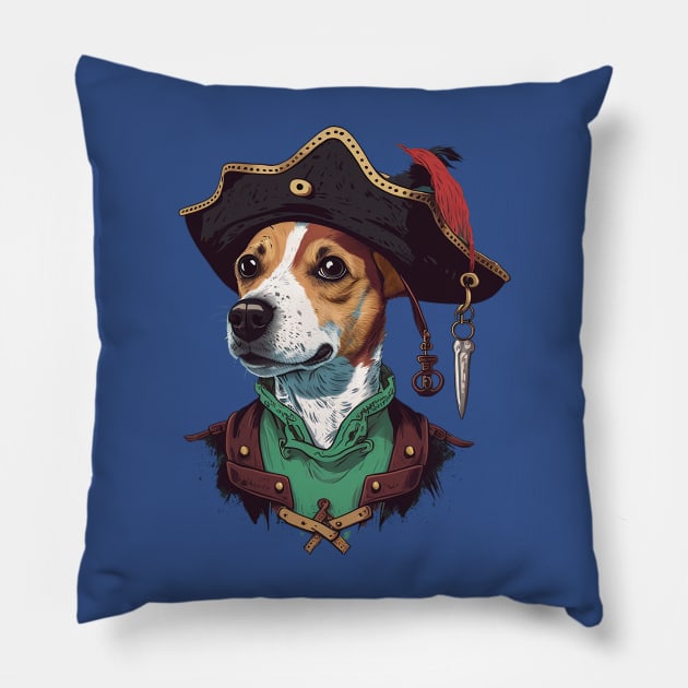 dog pirate Pillow by lets find pirate