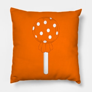 Orange polka dot lollipop Pillow