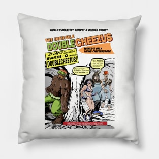 Brisket and Burger Comic T-Shirt Pillow