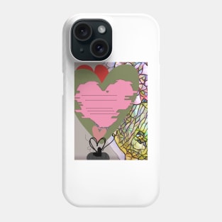 Pink note hearts for santa clause Phone Case