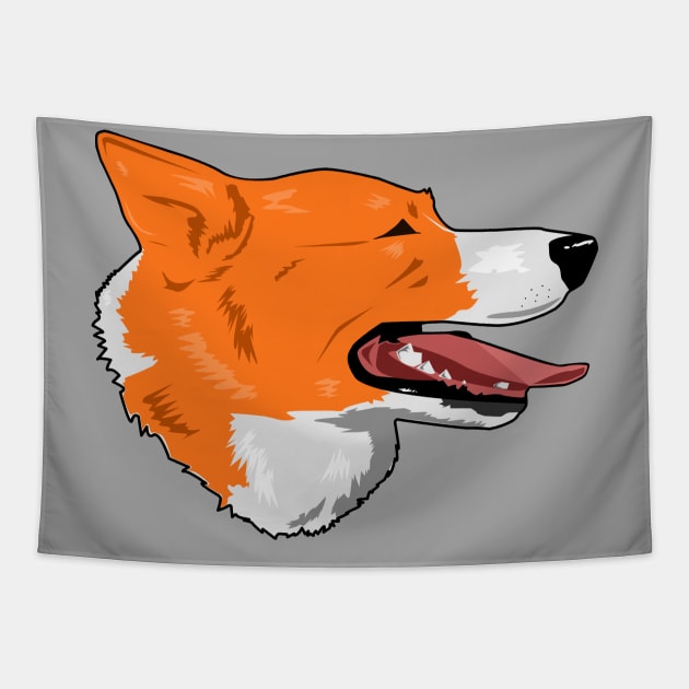 Daydreaming Corgi Tapestry by TaliDe