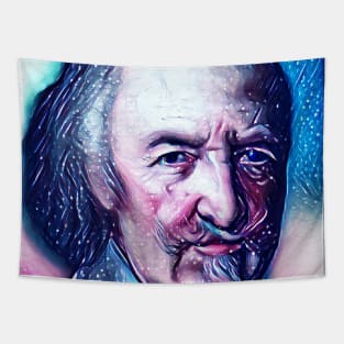 Thomas Hobbes Snowy Portrait | Thomas Hobbes Artwork 13 Tapestry