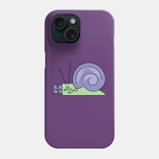 USB Snail Phone Case by MarzipanMushroom