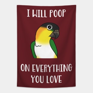 black headed caique will poop on everythong you love Tapestry