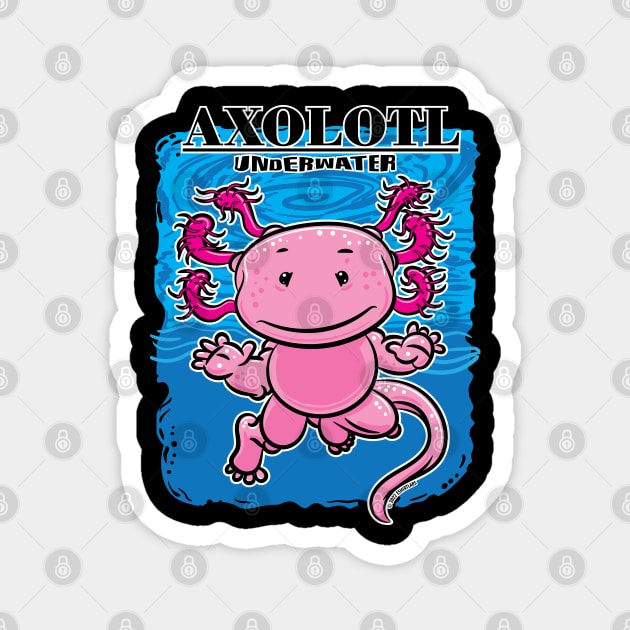 Axolotl Underwater Magnet by eShirtLabs