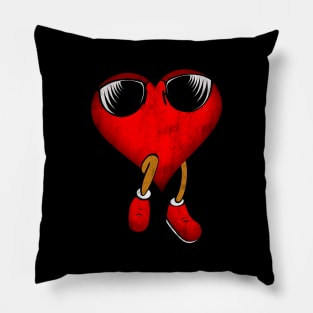 Heart Sunglasses Funny Retro Vintage Valentines Day Pillow