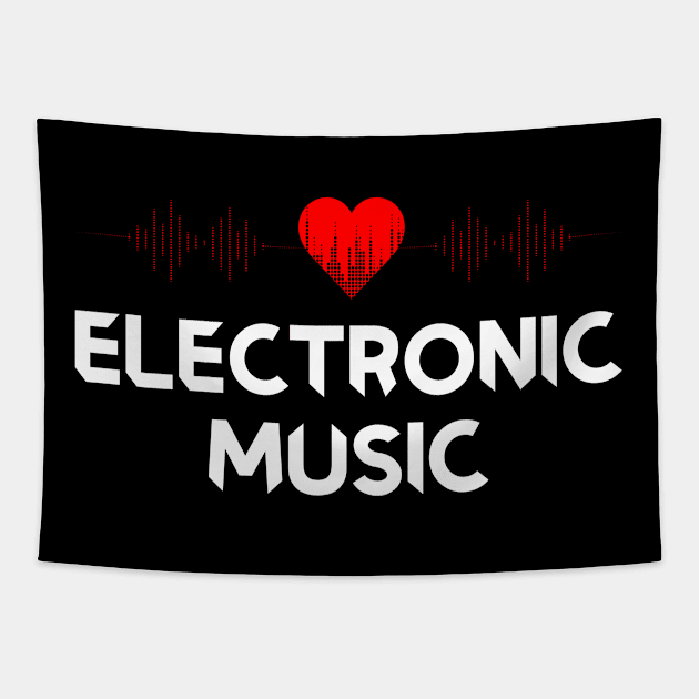 I Love Electronic Music. DJ Techno Tapestry by melostore